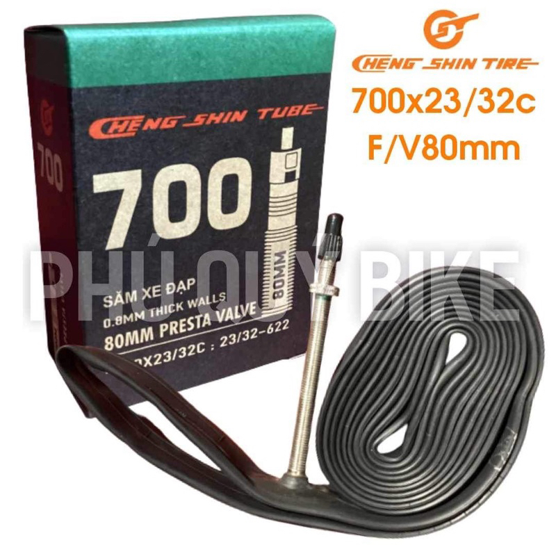 Ruột (Săm) Xe Đạp Cheng Shin 700x23/32 - Van Pháp (FV) siêu dài 80mm cho vành cao