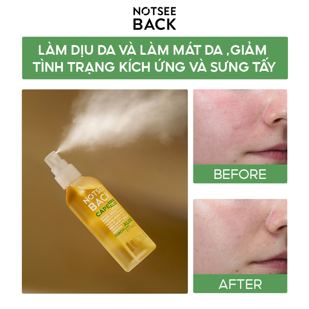 Giữ cho làn da luôn ẩm mượt khi sử dụng xịt khoáng One Shot Cape Aloe Mist Type