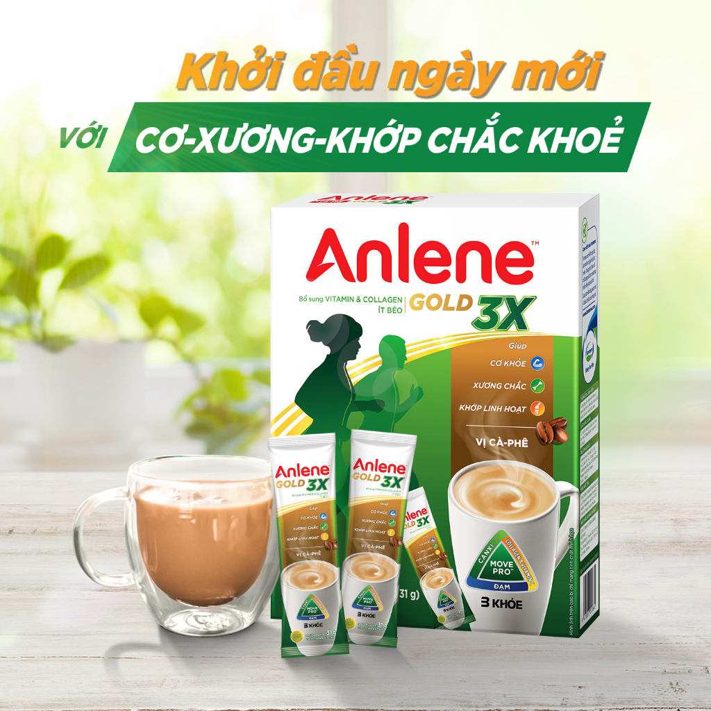 Ảnh Combo 3 Sữa bột Anlene cà phê hộp 8x35g/hộp 4
