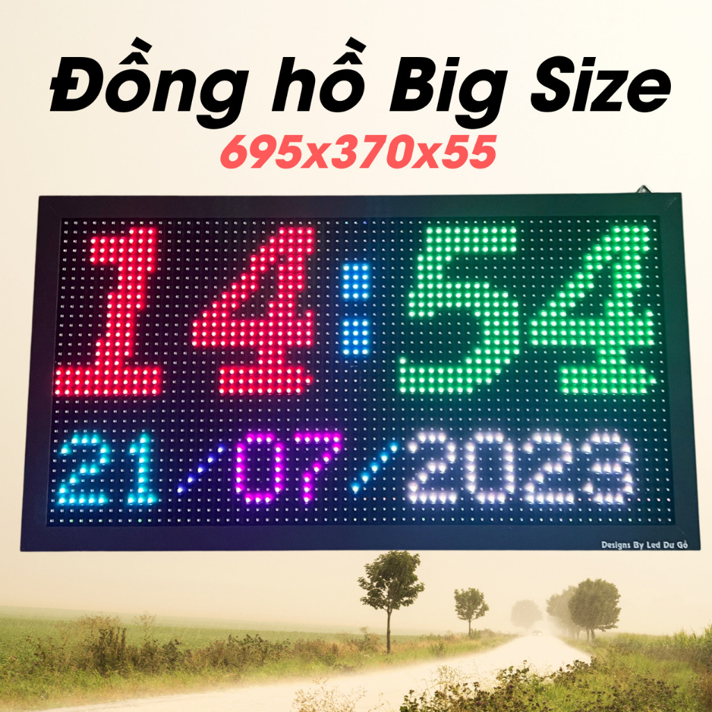Đồng Hồ LED Big Size full 16,7 triệu màu [ Free Nguồn] Đủ bộ | Shopee ...