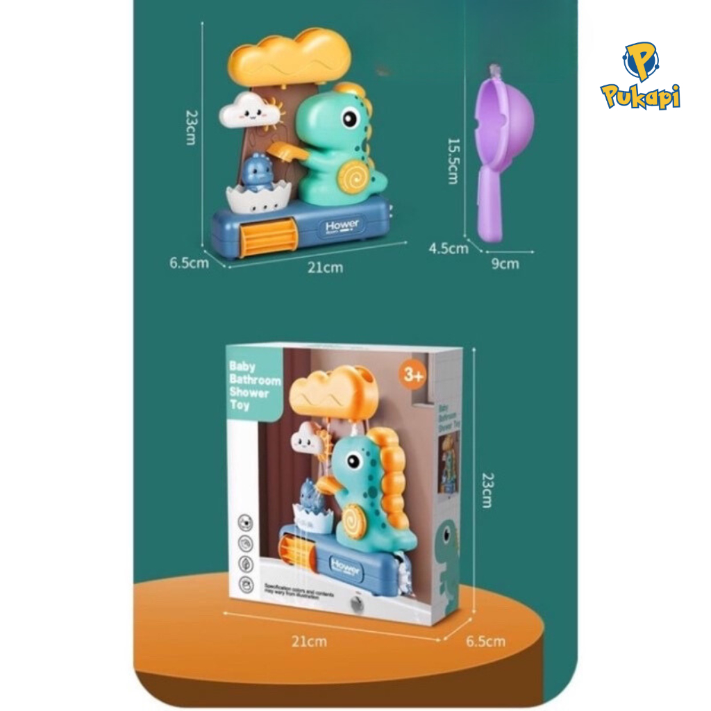 Đồ Chơi Nhà Tắm Thác Nước Khủng Long Cho Bé Nghịch Nước Siêu Cấp Dễ Thương - PUKAPI