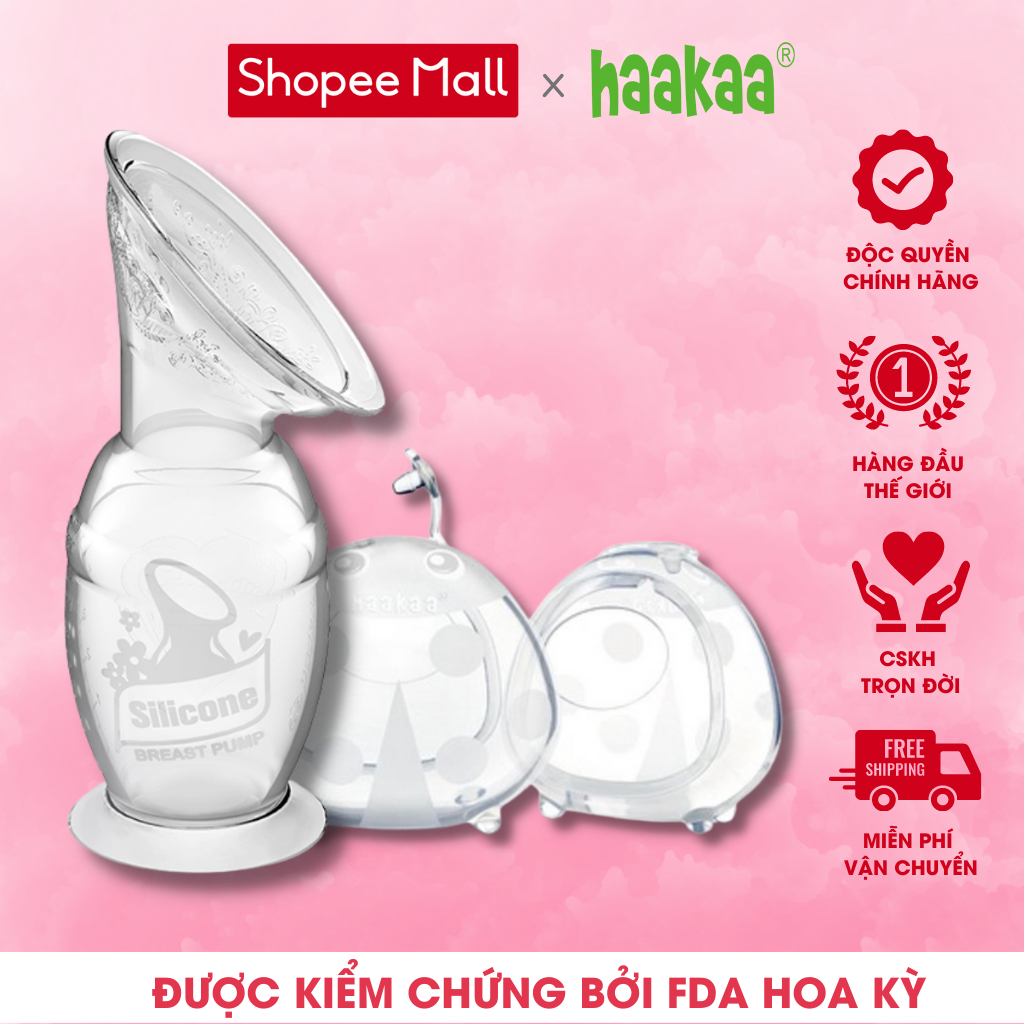 Combo Cốc hứng sữa Gen.2 100/150ml và Bộ 2 Miếng lót hứng sữa silicon Haakaa 75ml
