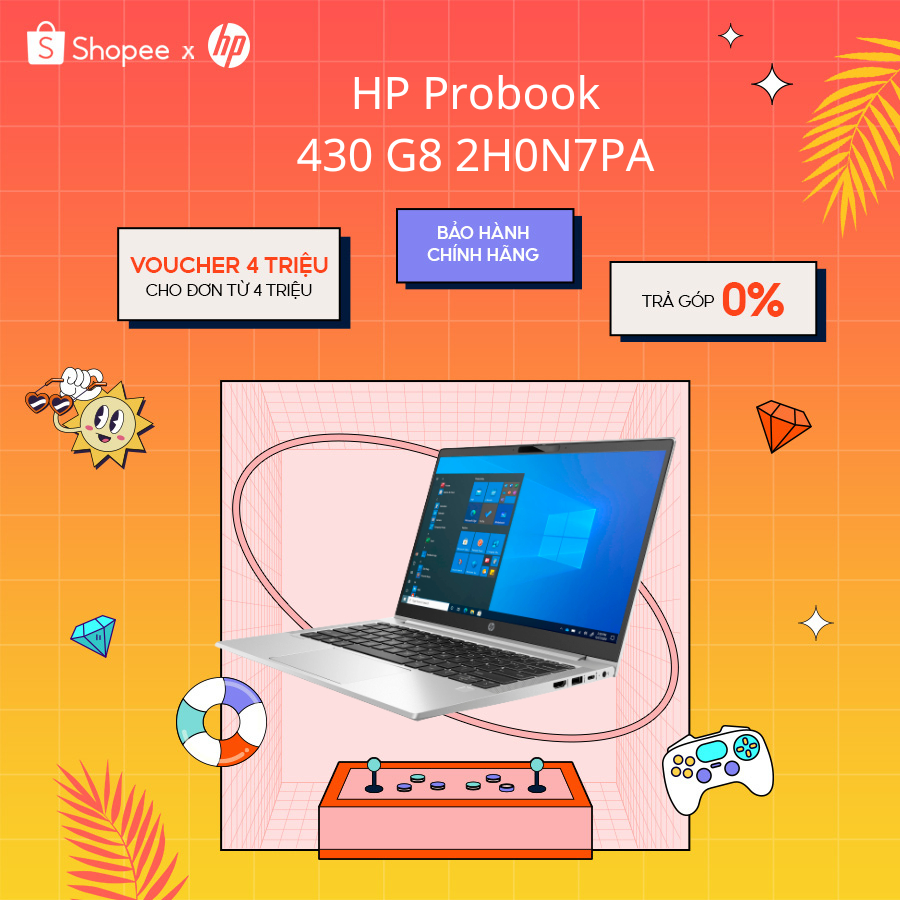 [Mã ELHP2TR5 giảm 12% đơn 18TR] Laptop HP Probook 430 G8 2H0N7PA | i5-1135G7 | 4GB RAM | 512GB SSD | 13.3