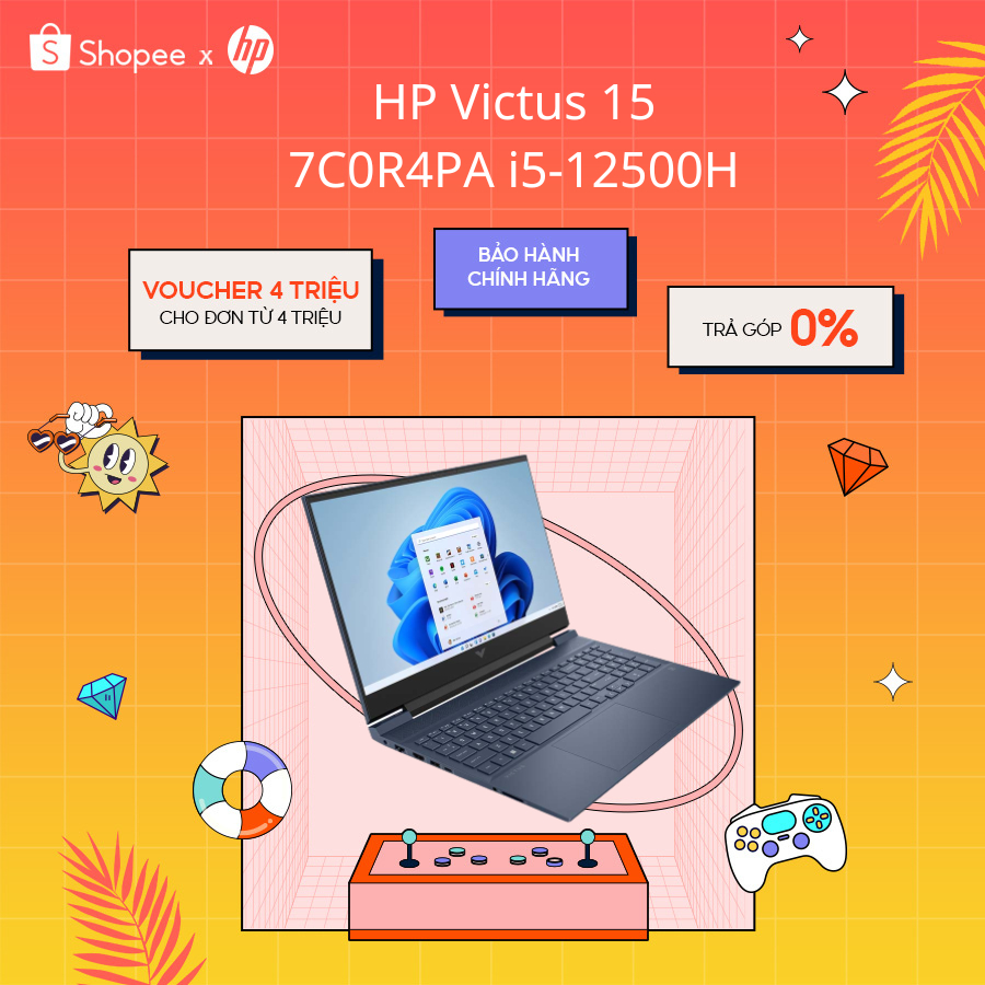 [Mã ELHP2TR5 giảm 12% đơn 18TR] Laptop HP Victus 15 7C0R4PA i5-12500H | 16GB | 512GB | RTX 3050Ti | Windows 11