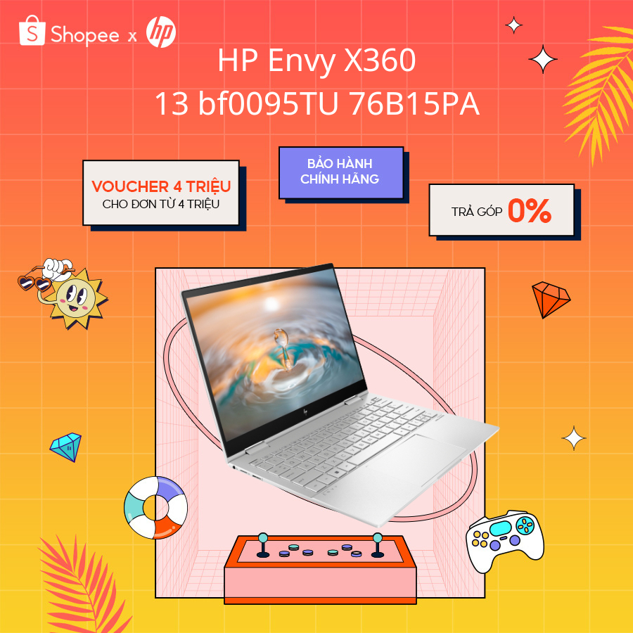 Laptop HP Envy X360 13 bf0095TU 76B15PA i5 1230U|16GB| 512GB| Intel Iris Xe| Win11