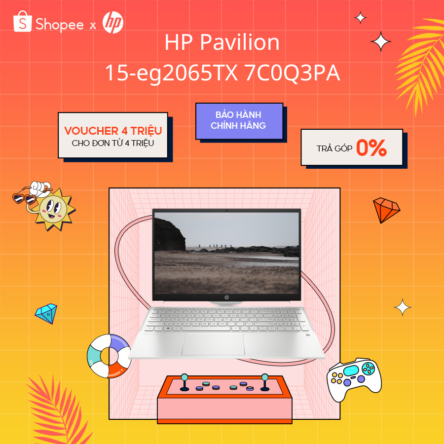 [Nhập ELHP12 giảm 12% đơn từ 10Tr]Laptop HP Pavilion 15-eg2065TX 7C0Q3PA i5-1235U | 8GB | 256GB |Iris Xe Graphics|Win11