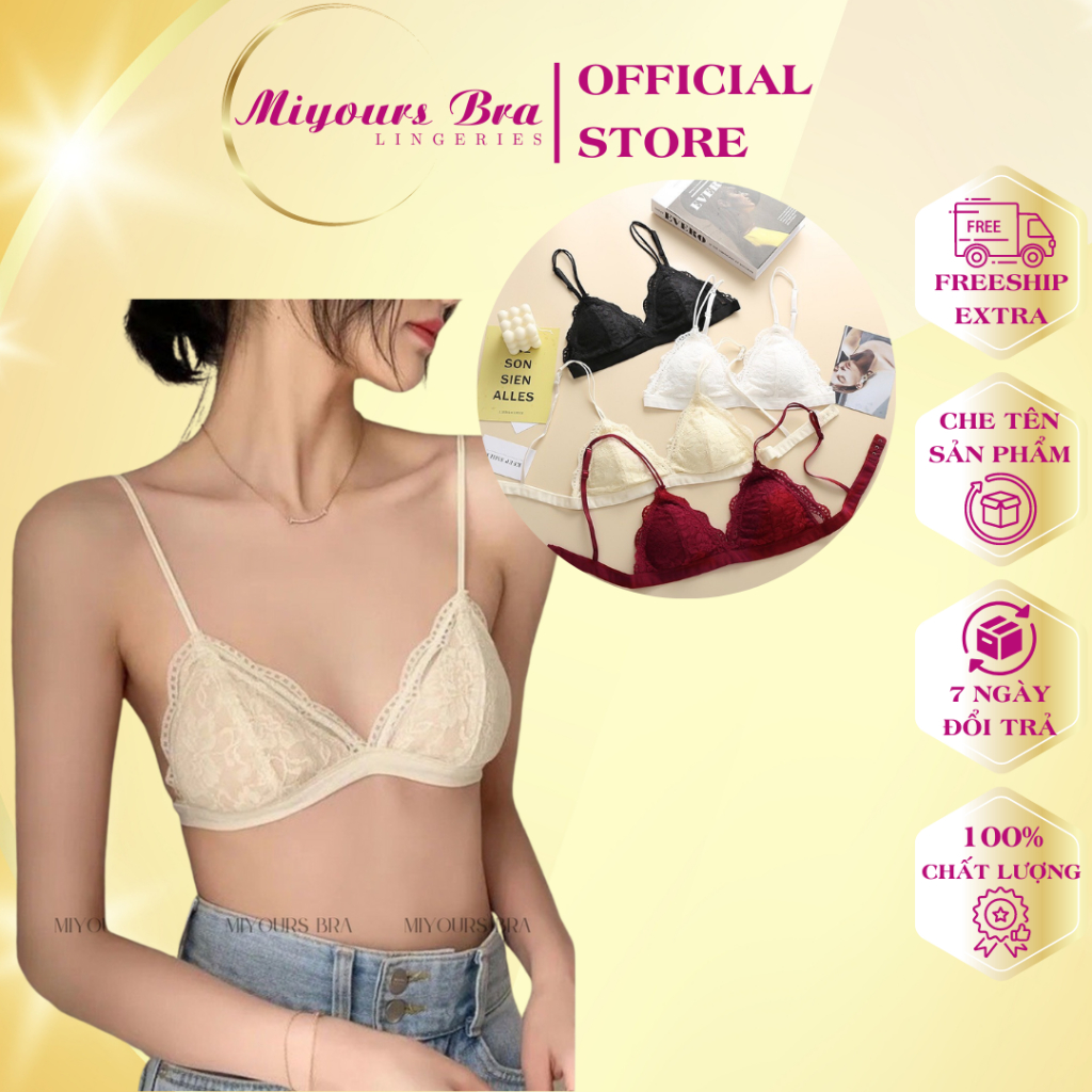 Áo lót bra nữ MiYours Fashion & More BR205 không gọng đệm mỏng nâng ngực nhẹ nhàng cúp áo 3D tạo phom ngực