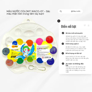 Màu nước Colokit WACO-C07 Dễ tan hoàn toàn trong nước, và dễ dàng rửa sạch khi dính tay