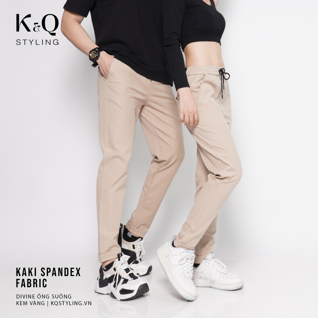 Ảnh Quần kaki cotton co giãn ống suông cao cấp KQSTYLING 2