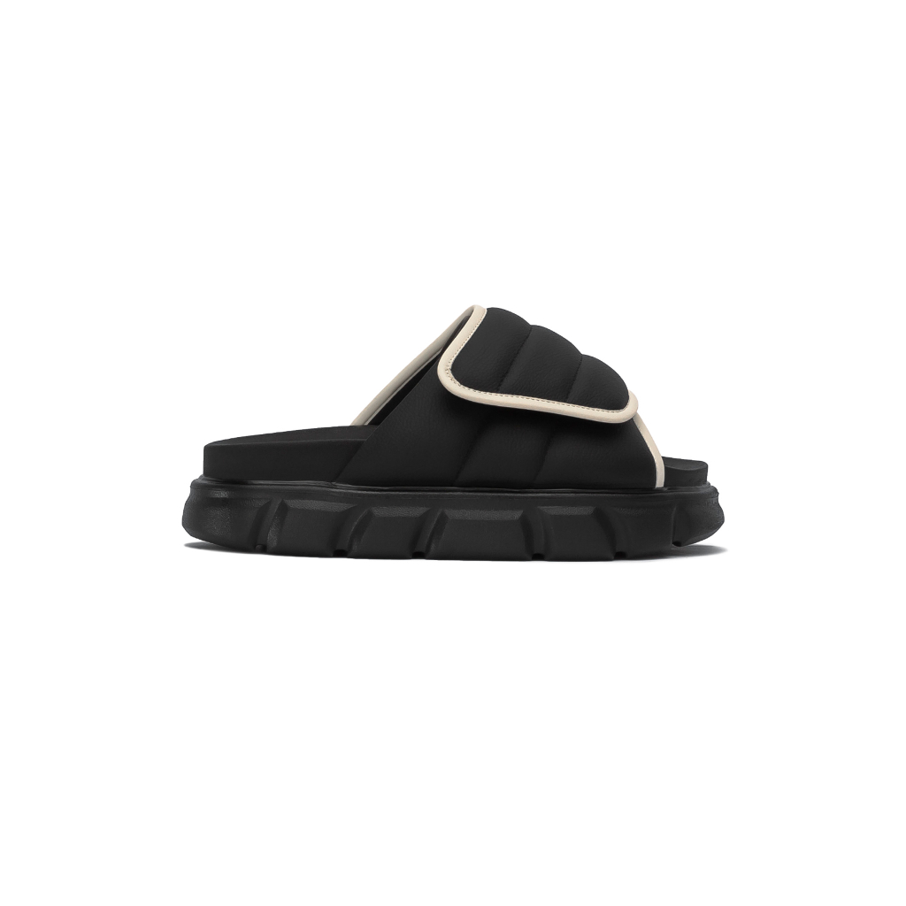 Ảnh Dép Nam Nữ Tăng Chiều Cao THE LARVA WOLF SLIDE SANDAL - BLACK & WHITE 2