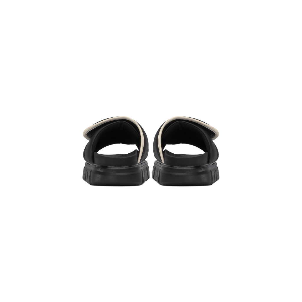 Ảnh Dép Nam Nữ Tăng Chiều Cao THE LARVA WOLF SLIDE SANDAL - BLACK & WHITE 4