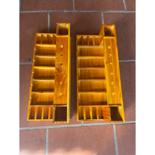 KHAY GỖ THÔNG ĐỰNG TÔNG ĐƠ KÉO LƯỢC 2 ỐNG 4 MÀU VÀNG, ĐEN, GỖ