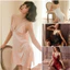 SX320 – Váy ngủ lụa 2 dây phối ren thiết kế xẻ tà cách điệu, Đầm ngủ sexy gợi cảm (không kèm khoác ngoài)