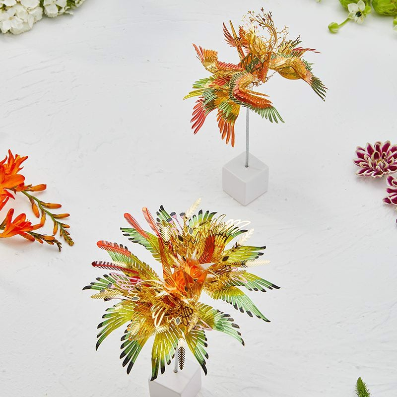 Ảnh Mô Hình Kim Loại 3D Lắp Ráp Piececool Thiên Ngữ Hạc Tình Yêu (Love) HP176-BR 3
