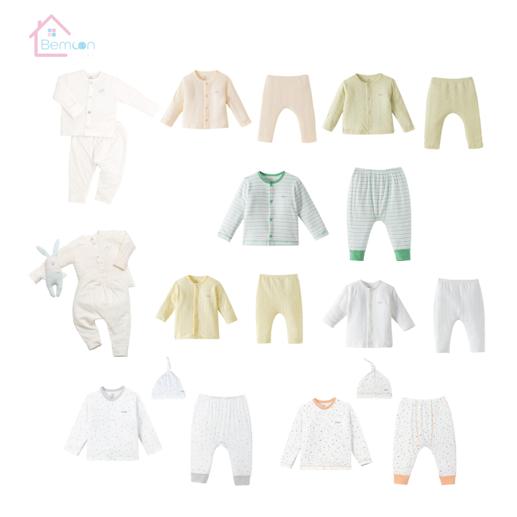 [FULL] Bộ quần áo newborn cài thăng sơ sinh Nous (3-5,5kg)