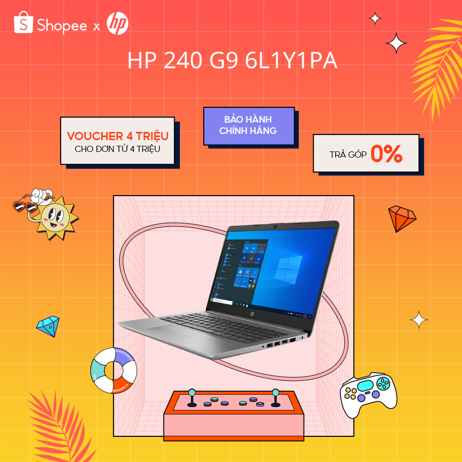 [Mã ELHP12 giảm 12% đơn 10TR] Laptop HP 240 G9 6L1Y1PA |i5-1235U|8GB RAM |256GB SSD |14