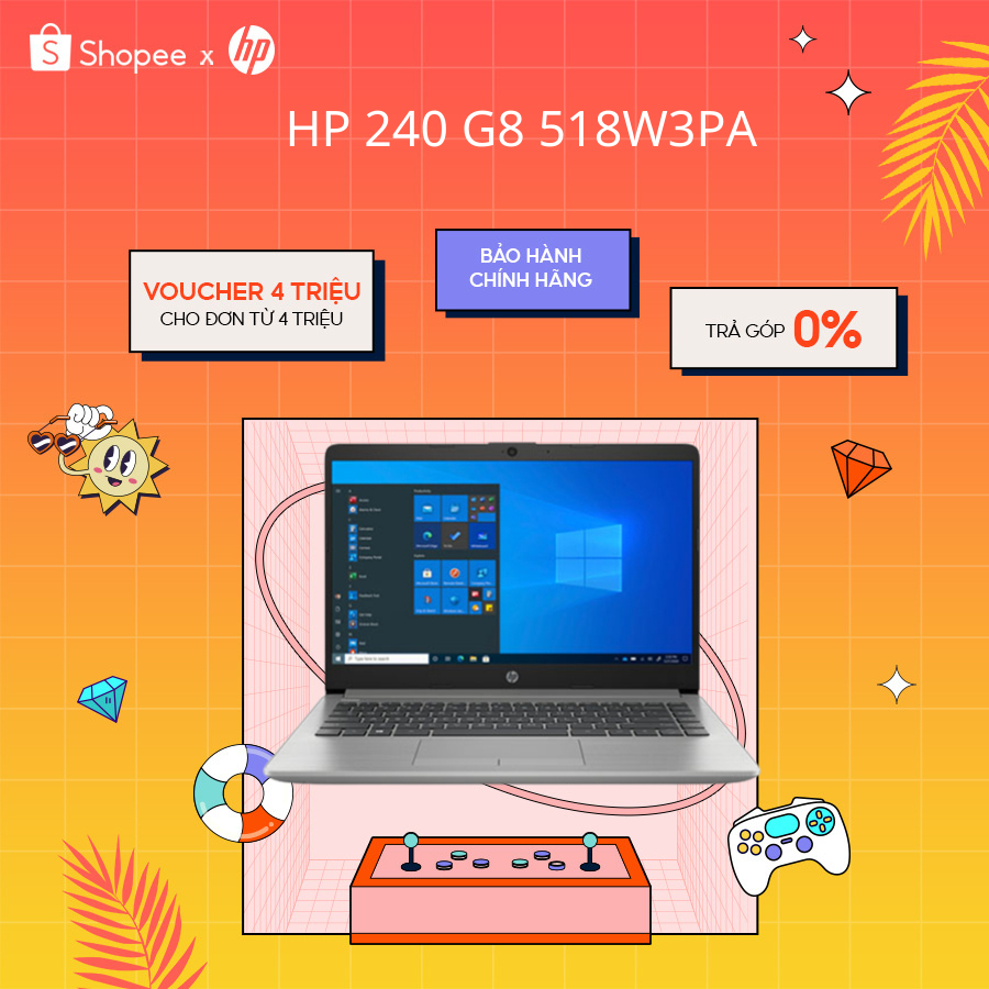[Mã ELHP12 giảm 12% đơn 10TR] Laptop HP 240 G8 518W3PA| i5-1135G7 | 4GB RAM | 512GB SSD | 14 FHD | Win 10 |
