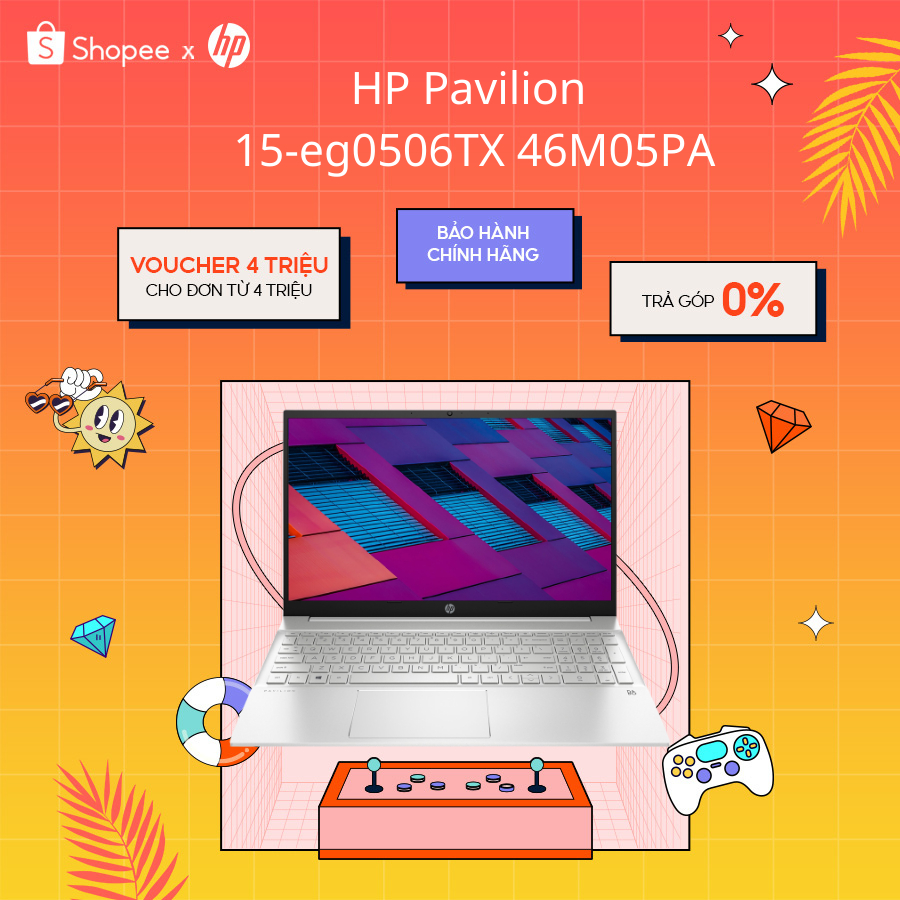 [Mã ELHP12 giảm 12% đơn 10TR] Laptop HP Pavilion 15-eg0506TX 46M05PA | i5-1135G7 | 8GB RAM | 512GB SSD |15.6