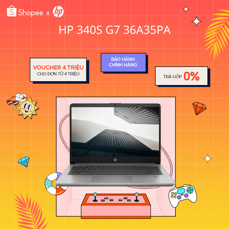 [Mã ELHP12 giảm 12% đơn 10TR] Laptop HP 340S G7 36A35PA | i5 1035G1 | 8GB RAM | 512GB SSD | 14