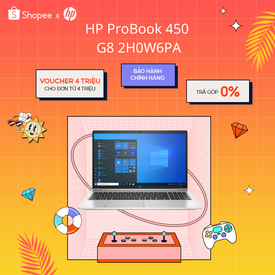 [Mã ELHP2TR5 giảm 12% đơn 18TR] Laptop HP ProBook 450 G8 (2H0W6PA) i7-1165G7 | 8GB RAM | 512GB SSD | 15.6 FHD
