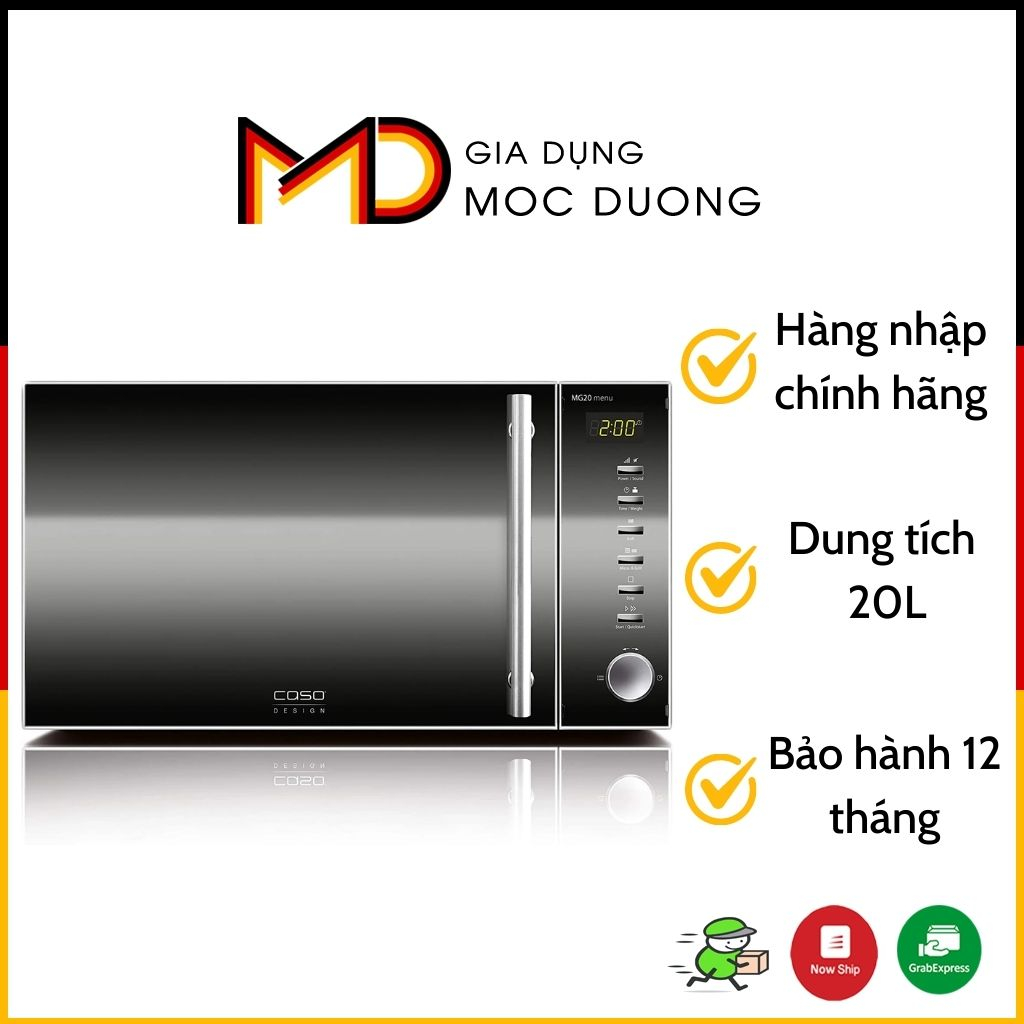 Lò vi sóng kèm nướng CASO MG20 CERAMIC MENU 2in1 dung tích tích 20L