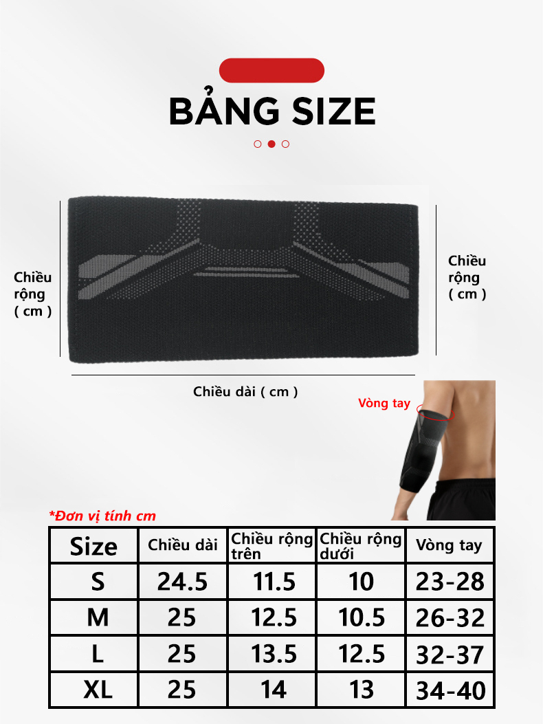 Ảnh Bắng Quấn Bảo Vệ Khủy Tay Chính Hãng Bảo Vệ Khủy Tay Tập Gym Thoáng Khí Đàn Hồi Cao Cleacco HS083  Boro Sport 2