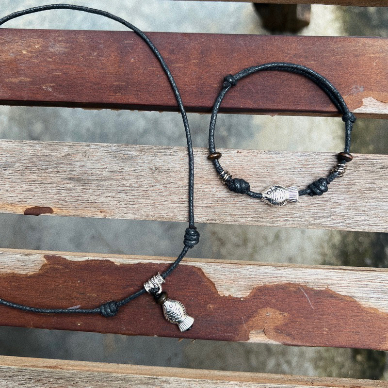 Set vòng Sakana - Vòng tay, vòng cổ / dây chuyền charm cá béo ú