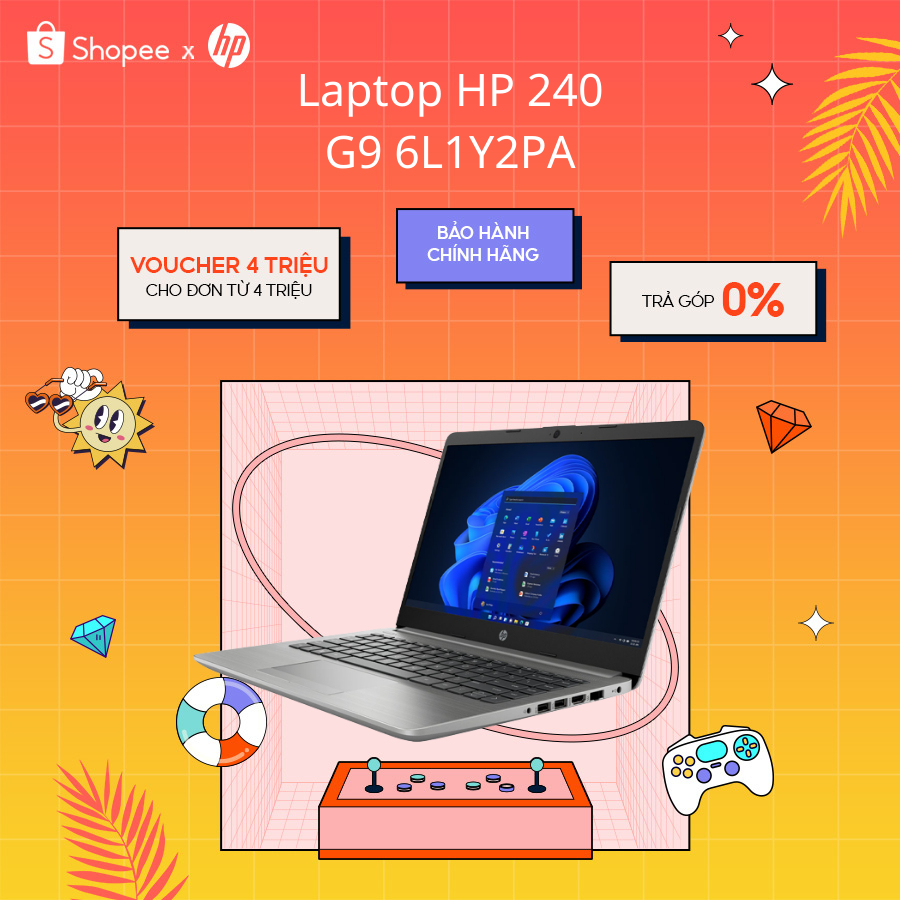 [Mã ELHP12 giảm 12% đơn 10TR] Laptop HP 240 G9 (6L1Y2PA) i5-1235U|8GB|512GB|14.0FHD|Intel Iris Xe|W10