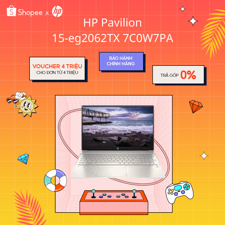 [Mã ELHP2TR5 giảm 12% đơn 18TR] Laptop HP Pavilion 15-eg2062TX 7C0W7PA i5-1235U| 8GB | 512GB | Iris Xe Graphics