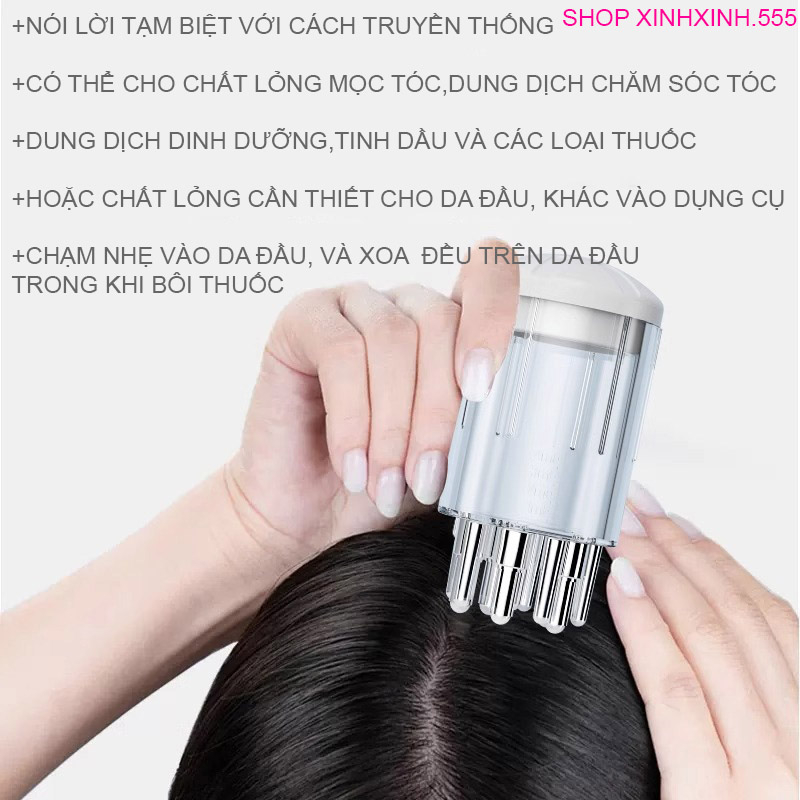 MINO dụng cụ bôi thuốc da đầu masage, nam nữ lượt tinh dầu, điều trị da đầu dễ dàng, không cần dùng tay,như truyền thống