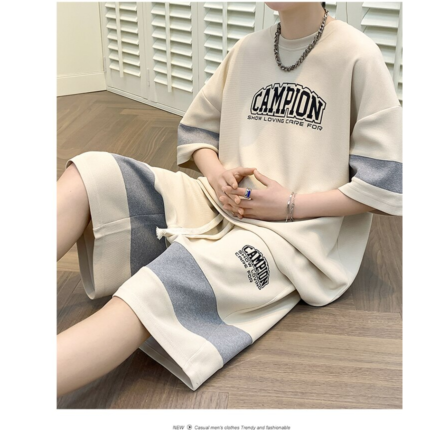 Set đồ bộ HappyFamily in chữ CAMPION năng động trẻ trung chất cotton 100 cao cấp