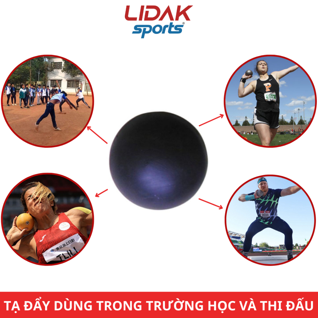 Ảnh Tạ bi sắt đẩy thể dục 3kg 5kg 7kg giảng dậy trong trường học và thi đấu môn bi sắt - LIDAK SPORT 3