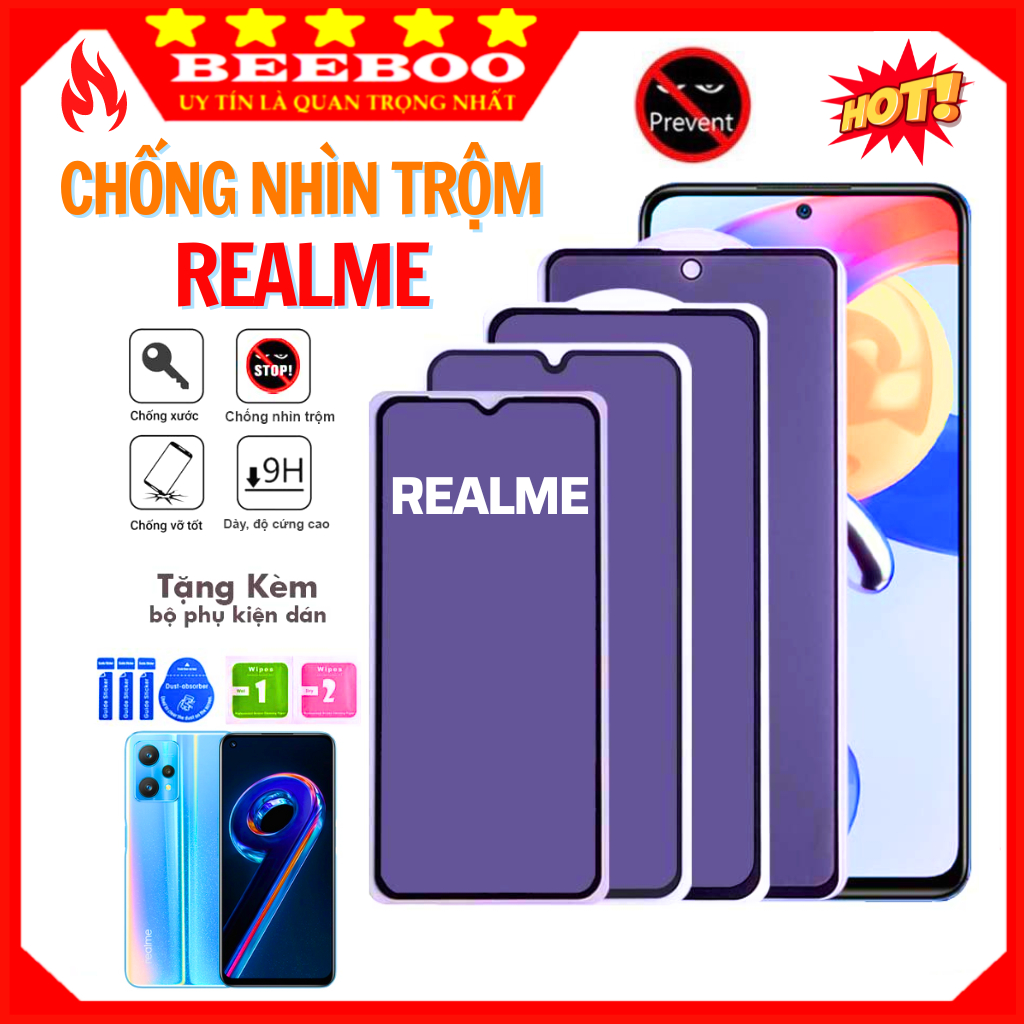 Cường lực Realme C53 C55 C33 C35 C3 C11 C12 C21-Y C25Y C30s C33 5 5s 6 7 8 9 9i Pro 10 Gt Neo 2 2T 3 5 Q5 Q3s Q3 Baiko – ảnh mô tả chi tiết 9