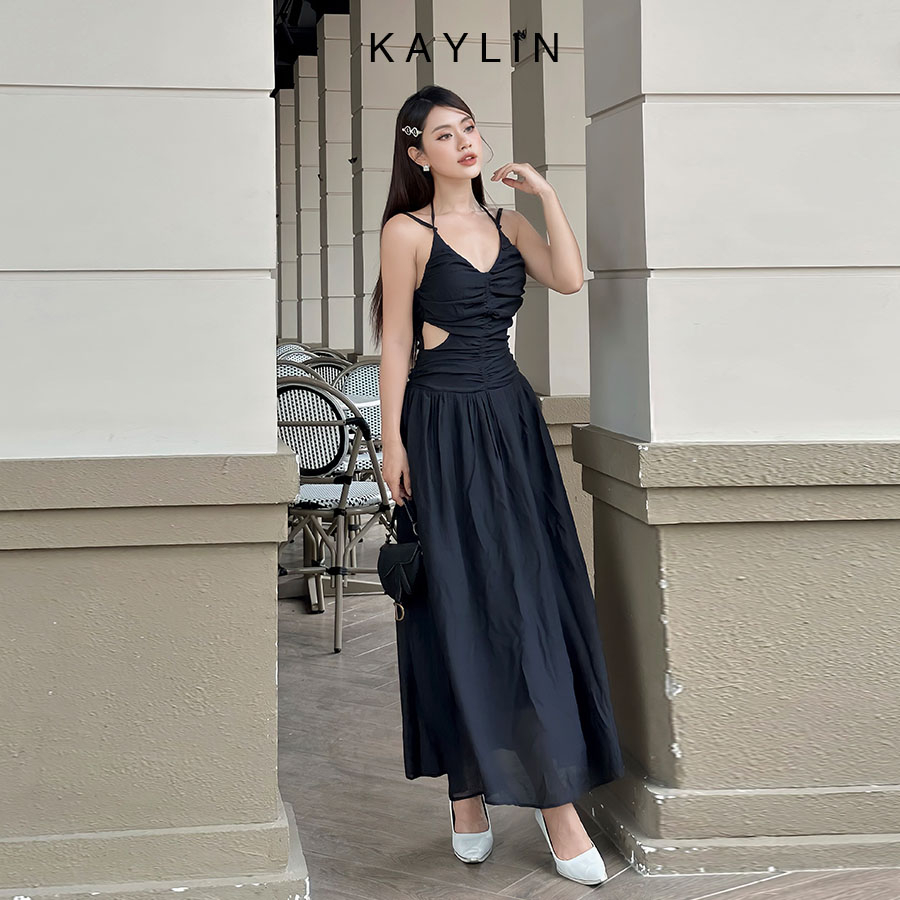 Đầm cổ yếm dài khoét eo phong cách thanh lịch sexy KAYLIN – N2083