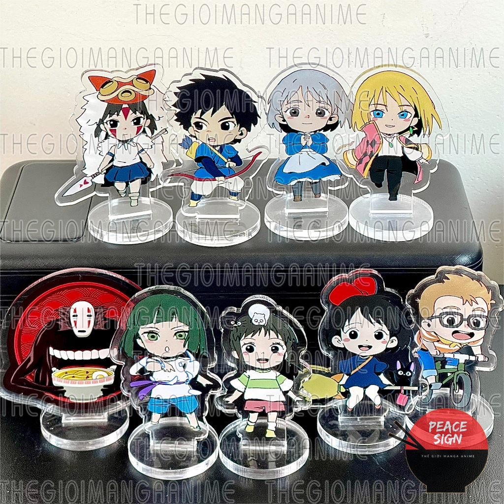 ( ngẫu nhiên 1 cái ) Standee mini GHIBLI Howl Spirited Away Totoro Kiki ...