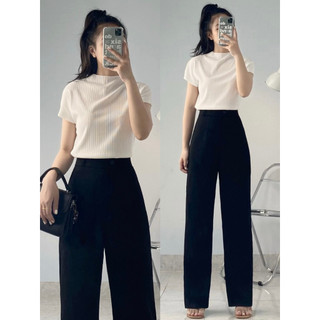 Quần tây nữ dáng dài cạp cao đi học - 247store - Q09/P0K1