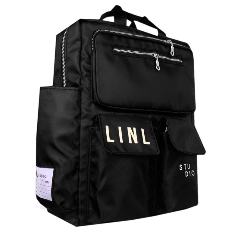 Balo Unisex LINLIN Multi SS2 Màu Đen Thiết Kế Bền Đẹp, Đứng Form