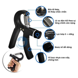 Dụng Cụ Tập Cơ Tay Kìm R Xịn, Kìm Bóp Tay Kìm Tập Cơ Tay Dụng Cụ Tập Gym Tại Nhà Điều Chỉnh Lực 5-60kg Có Đếm Số Tự Động