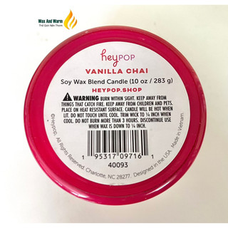 [HOT] SIÊU PHẨM NẾN THƠM HEY POP- HƯƠNG VANILLA CHA- 10oz- 283gr