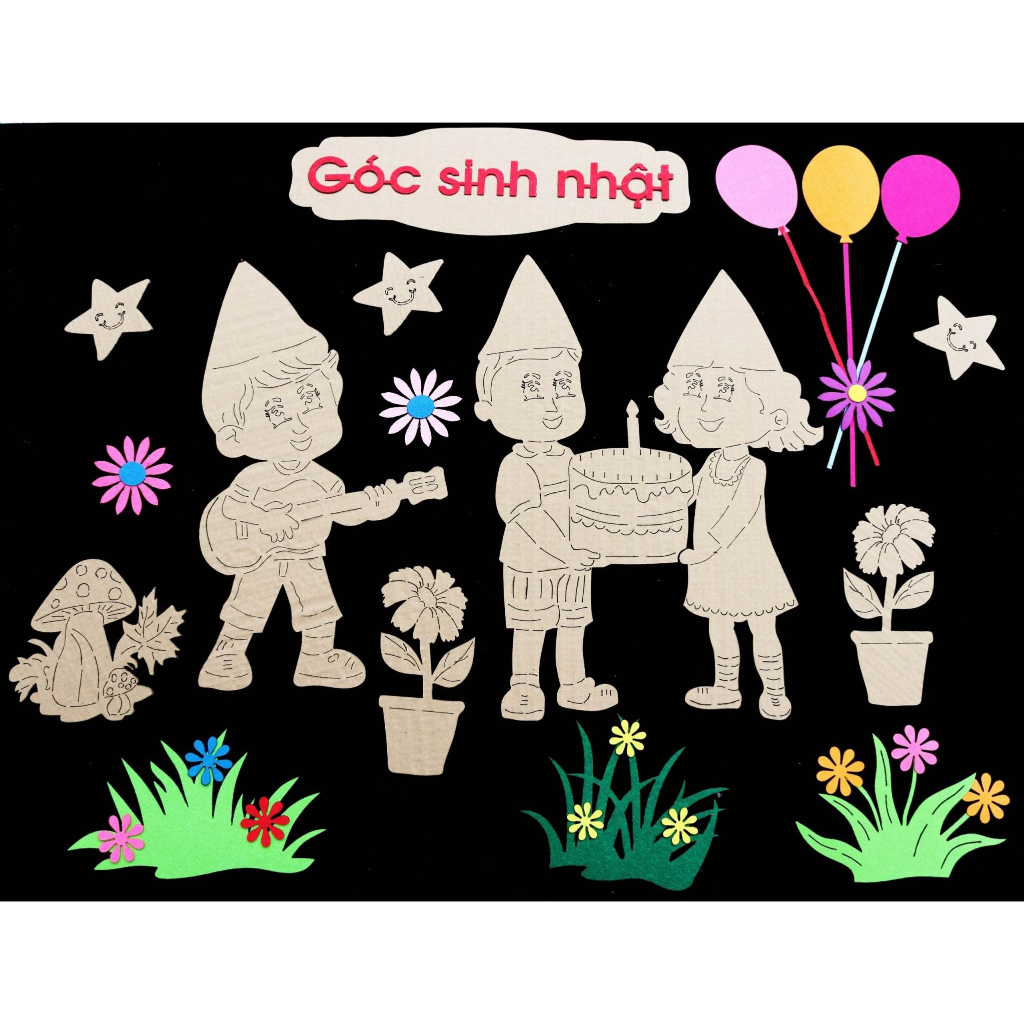Góc sinh nhật Steam trang trí mầm non | Shopee Việt Nam