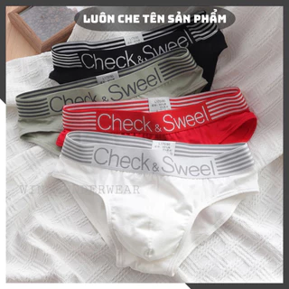 Quần lót nam tam giác brief cao cấp chất cotton siêu thấm hút mồ hôi WIND CHECK TG