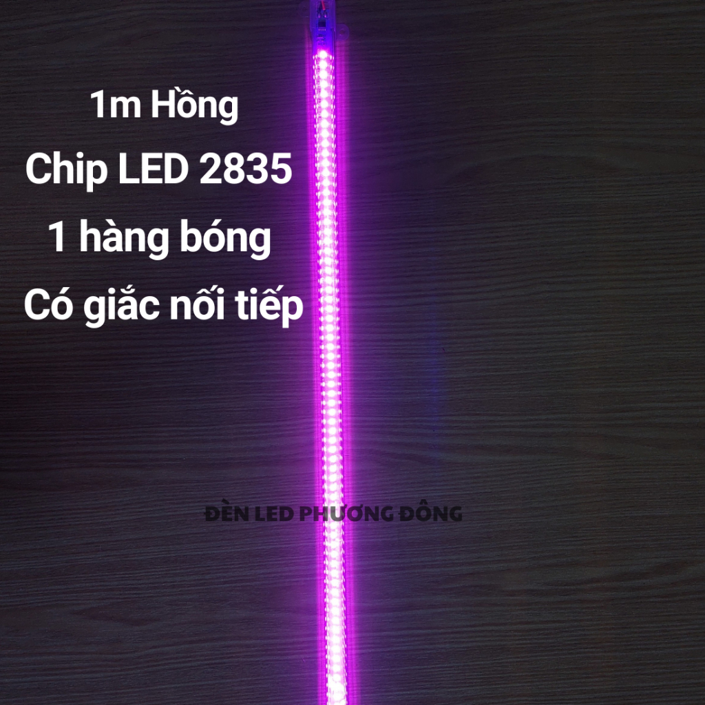 COMBO 2 Đèn LED thanh 1m 1 hàng bóng 2835 220V