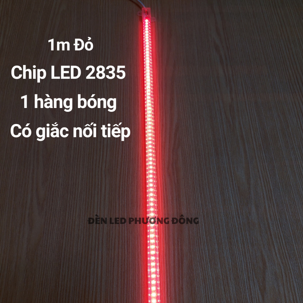 COMBO 2 Đèn LED thanh 1m 1 hàng bóng 2835 220V