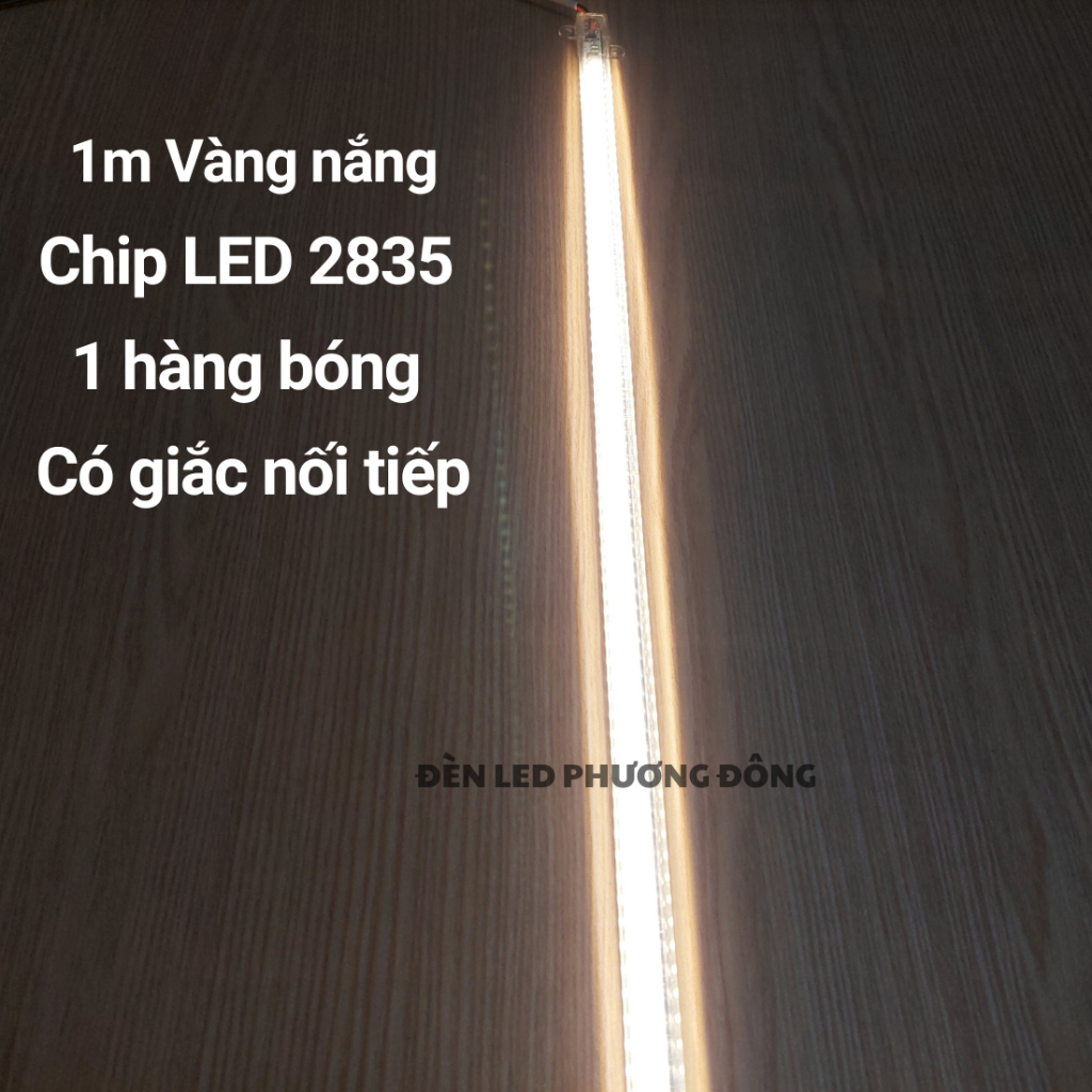 COMBO 2 Đèn LED thanh 1m 1 hàng bóng 2835 220V