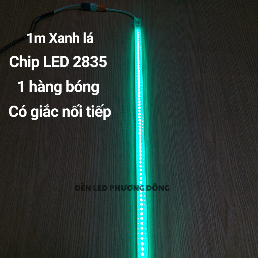 COMBO 2 Đèn LED thanh 1m 1 hàng bóng 2835 220V