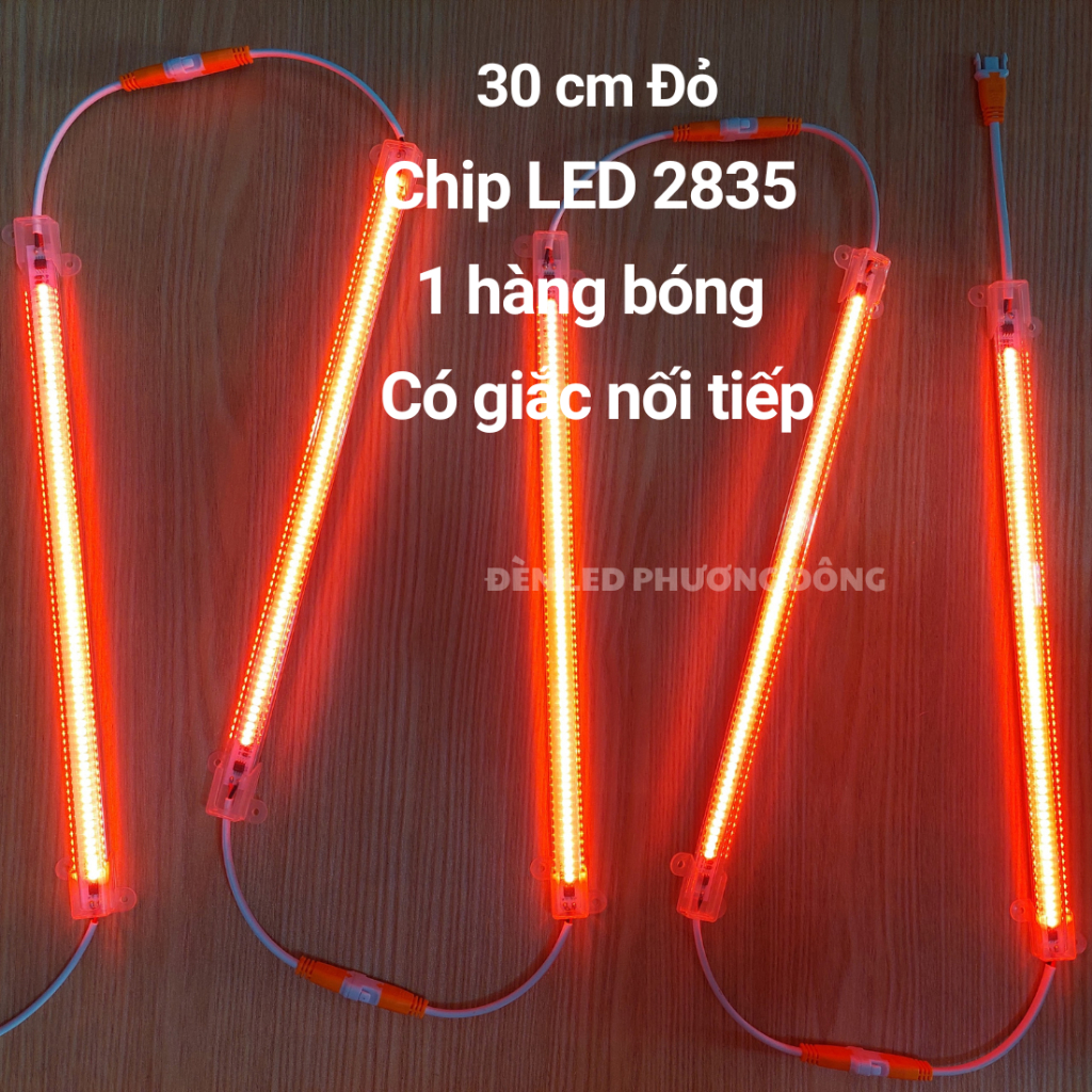 Đèn LED thanh 30cm 1 hàng bóng 2835 220V