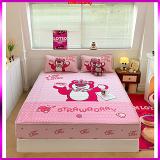Chiếu điều hòa cao su non họa tiết 5D boc chun, chiếu cao su non DISNEY bọc chun đệm nhập khẩu kèm 2 gối cùng màu