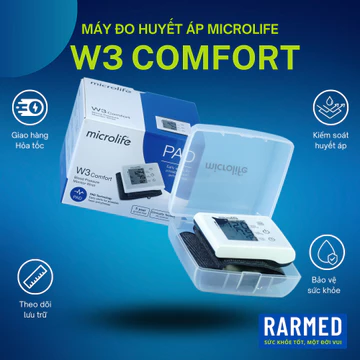 Máy đo huyết áp cổ tay Microlife W3 Comfort cho người già, huyết áp cao