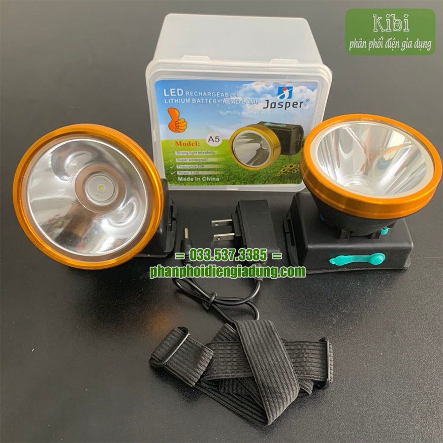 Đèn pin đội đầu, đèn pin led siêu sáng A5 Jasper | Shopee Việt Nam