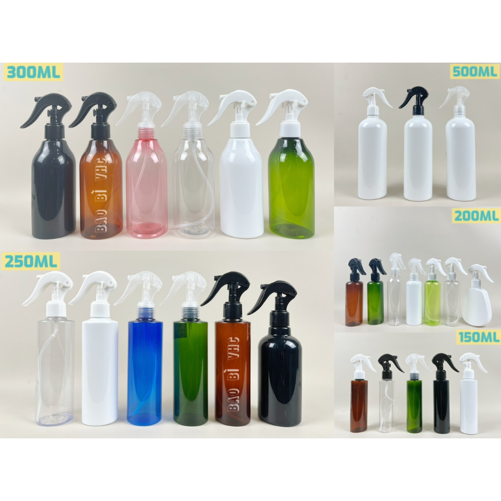 Chai Xịt Nước Sát Khuẩn, Xịt Tóc 100ml 150ml 250ml 300ml 500ml Chai Xịt ...